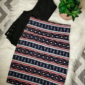 Charlotte Russe Aztec Pencil Skirt- (NWOT)